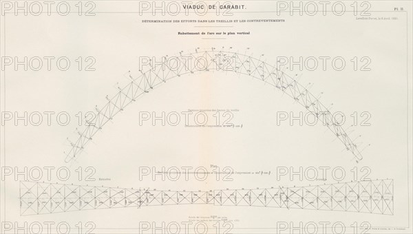 Viaduc de Garabit Planche 11 - Mémoire de G. Eiffel