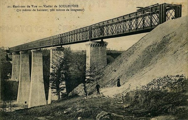 Calvados viaduc souleuvre cpa vuegenerale.