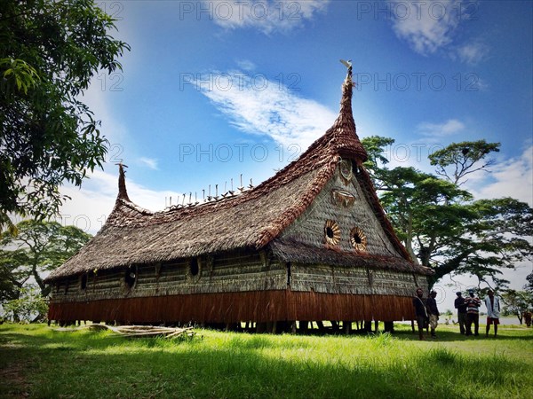 A traditional Spirit House in the Papua New Guinea village of Chambri Lake