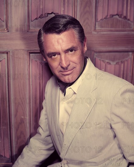 CARY GRANT Colour portrait by BUD FRAKER publicity for TO CATCH A THIEF 1955 director ALFRED HITCHCOCK based on novel by David Dodge screenplay John Michael Hayes costumes Edith Head Paramount Pictures
