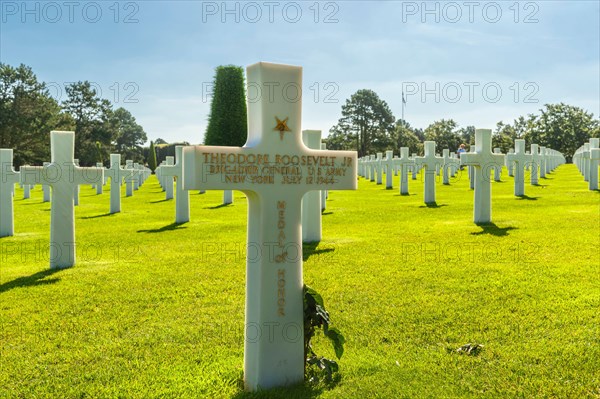 Normandy American Cemetery and Memorial at Colleville-sur-Mer in France.