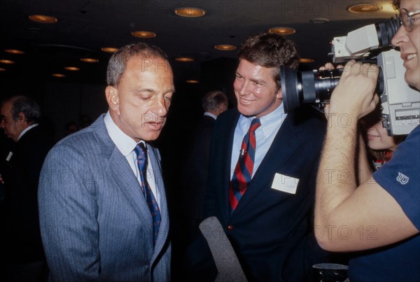 Roy Marcus Cohn (February 20, 1927 – August 2, 1986) was an American lawyer and prosecutor who came to prominence for his role as Senator Joseph McCarthy's chief counsel during the Army–McCarthy hearings in 1954, when he assisted McCarthy's investigations of suspected communists. In the late 1970s and during the 1980s, he became a prominent political fixer in New York City. He also represented and mentored New York City real estate developer and future U.S. President Donald Trump during his early business career. Photograph by Bernard Gotfryd