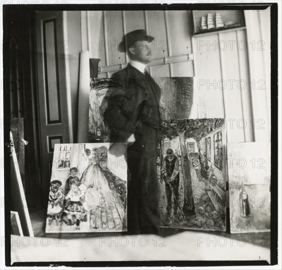 Edvard Munch - Self-Portrait at 53 Am Strom in Warnemünde 1907, Munch Museum, Oslo