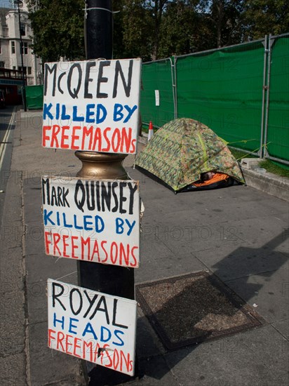 London anti freemason protest