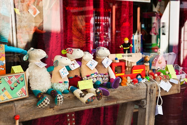 French toy shop window display, France, Europe