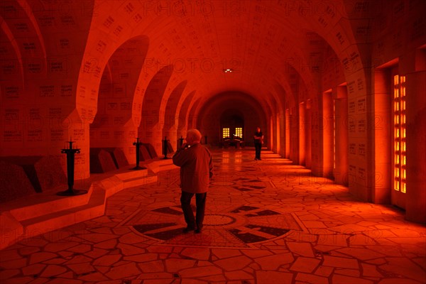 Granite tombs at the Douaumont ossuary, Verdun, France