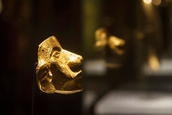 Mask, Columbian gold artifact.