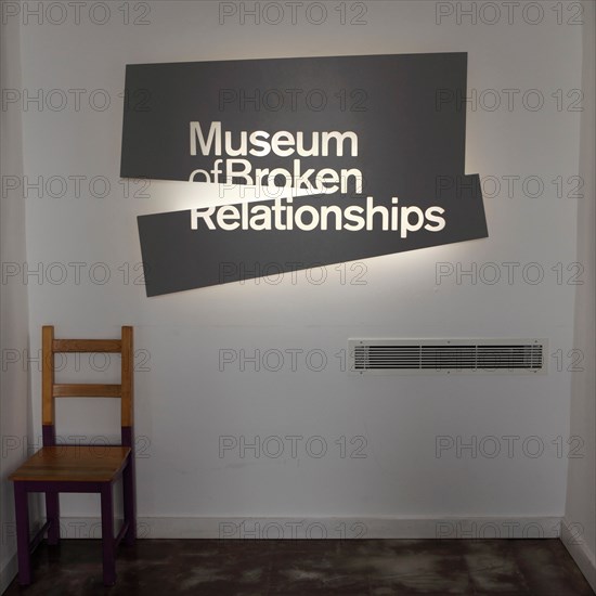 A sign at the Museum of Broken Relationships in Zagreb, Croatia.