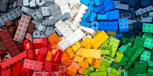 . Colorful LEGO background header.