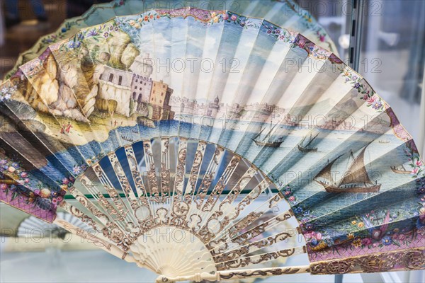 England, London, Greenwich, The Fan Museum, Display of Historical Fans