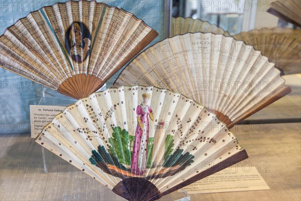 England, London, Greenwich, The Fan Museum, Display of Historical Fans