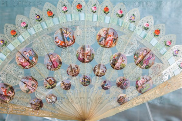 England, London, Greenwich, The Fan Museum, Display of Historical Fans