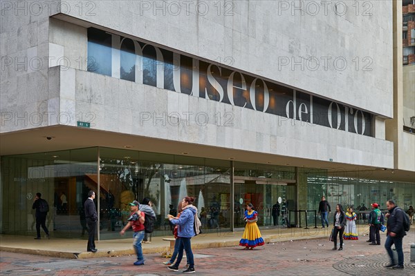outside view of Gold Museum or Museo del Oro, Bogota, Colombia, South Americ