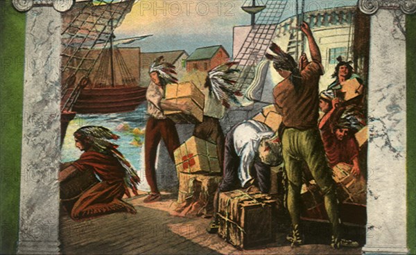 Boston Tea Party. Boston Harbor. 1773