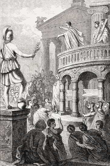 The Catiline or Catilinarian Orations, speeches to the Roman Senate given by Marcus Tullius Cicero in 63 BC