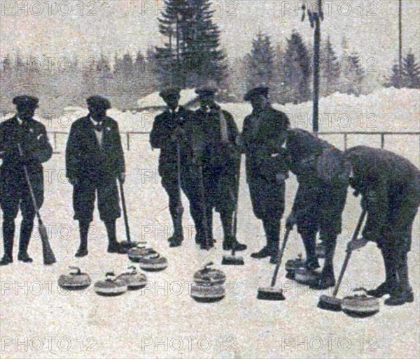 192 L'équipe de Grande-Bretagne, championne olympique de curling en 1924 à Chamonix