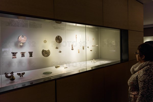 Bogota , Colombia  - February 23, 2017 : Museo del Oro gold museum in Bogota capital city of Colombia South America