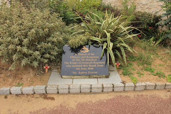 Sword Beach, Normandy 09/10/2017.  D-Day, Memorial to the liberators and those that gave their lives. 6 June 1944