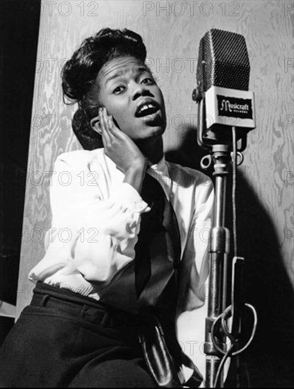 SARAH VAUGHAN (1924-1990) Promotional photo of American jazz singer about 1945