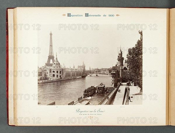 WORLD EXPO PARIS 1900 - PERSPECTIVE ON THE SEINE - FOR MAKING BRIDGE ALMA Exposition Universelle Paris 1900. Perspective sur la Seine - vue prise du pont de l'Alma. Photographie de Neurdein Frères. Musée des Beaux-Arts de la Ville de Paris, Petit Palais.