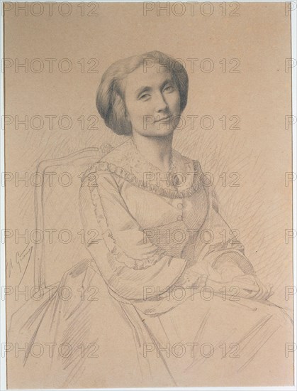 Portrait of Maria Deraismes (1828-1894), feminist Jean-Léon Gérôme (1824-1904). Portrait de Maria Deraisme (1828-1894), féministe. Mine de plomb, 1855-1865. Paris, musée Carnavalet.
