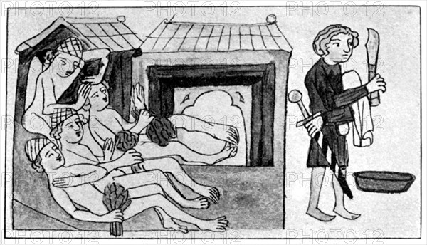 Steam Bath, 14th Century