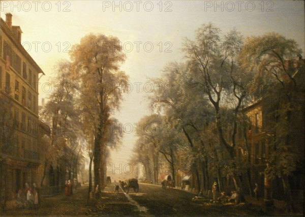 Isidore Dagnan - Le Boulevard Poissonnière en 1834.