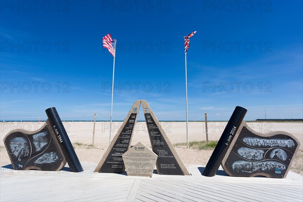 Monument in the Sword beach, Ouistreham, Normandy, France