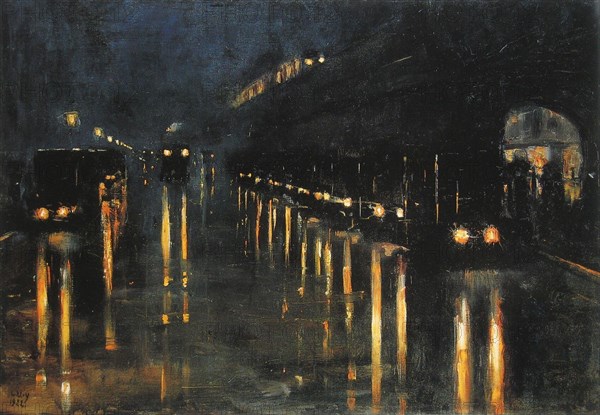 Lesser Ury 1922 Hochbahnhof Bülowstraße.