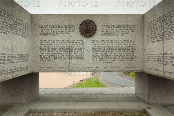 United States National Guard Memorial on Omaha Beach, Saint-Laurent-Sur-Mer, D-Day Beaches Area, Calvados, Normandy, France