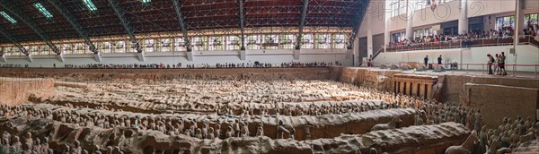 Excavation site of mausoleum of Terracotta Army, Xi'an, Shaanxi Province, China