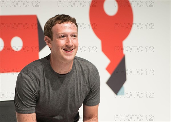 Mark Zuckerberg speaking at the Mobile World Congress 2015, Fia Barcelona Gran Via Conference Centre - Barcelona