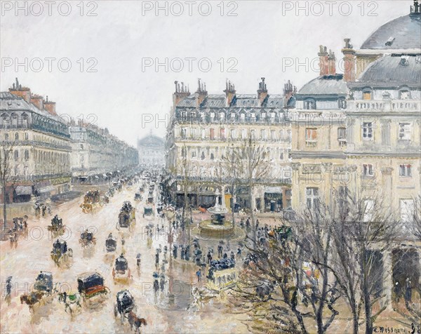 Camille Pissarro
Ecole française
Place du Théâtre Français, effet de pluie
1898
Huile sur toile (73,6 x 91,4 cm)
Minneapolis, Institute of Art