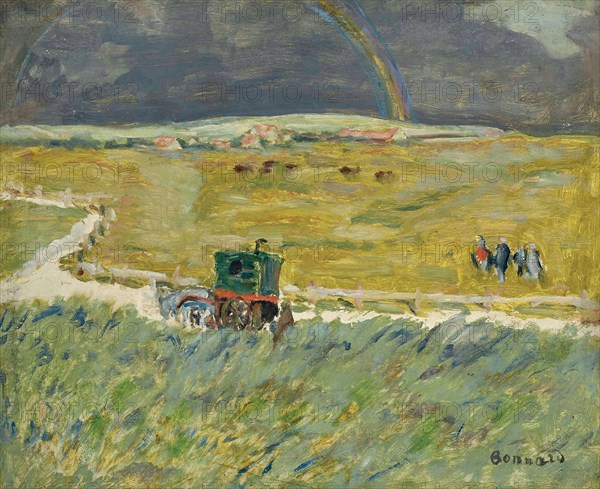 Pierre Bonnard
Ecole française
L'arc-en-ciel, La roulotte
Vers 1909
Huile sur bois (38 x 48 cm)
Collection particulière