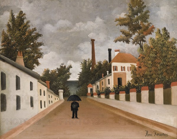 Henri Rousseau
Ecole française
Vue des environs de Paris
Vers 1900
Huile sur toile (33 x 41 cm)
Collection particulière