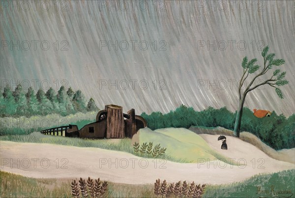 Henri Rousseau
Ecole française
Un Matin De Pluie
1896-1897
Huile sur toile (37,3 x 54,3 cm)
Collection particulière