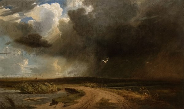 Karoly Lotz
Ecole hongroise
Pluie d'orage sur la plaine (Rainstorm on the plain)
1861
Huile sur toile (95 x 158,5 cm)
Budapest, Hungarian National Gallery