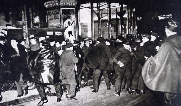 The 6 February 1934 crisis was an anti-parliamentarist street demonstration in Paris organized by multiple far-right leagues that culminated in a riot on the Place de la Concorde, near the seat of the French National Assembly. The police shot and killed 15 demonstrators