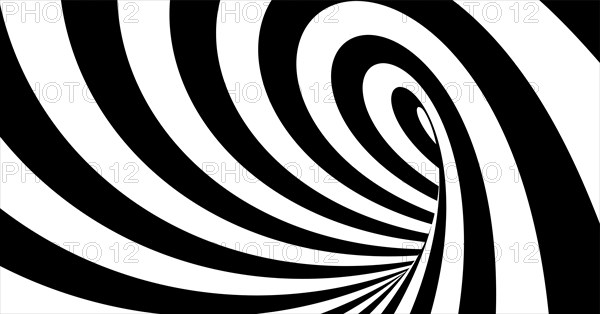 Pattern with optical illusion. Black and white design. Abstract striped background. Vector illustration.