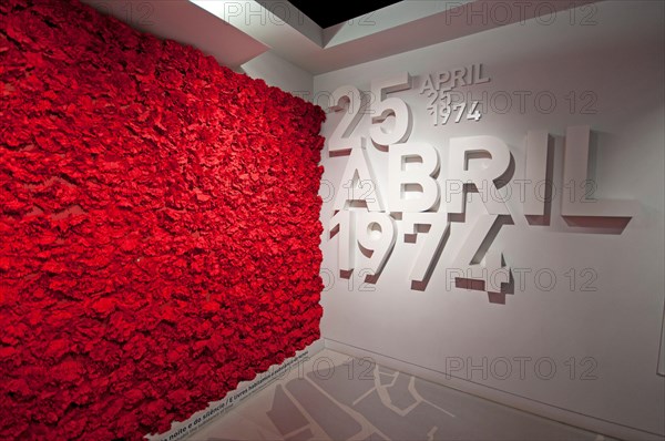 Carnations revolution (1974), Aljube Museum Resistance and Freedom (former political prison during the dictatorship of Salazar), Lisbon, Portugal