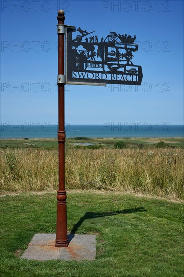 Metal Utah Beach Marker at The British Normandy Memorial.