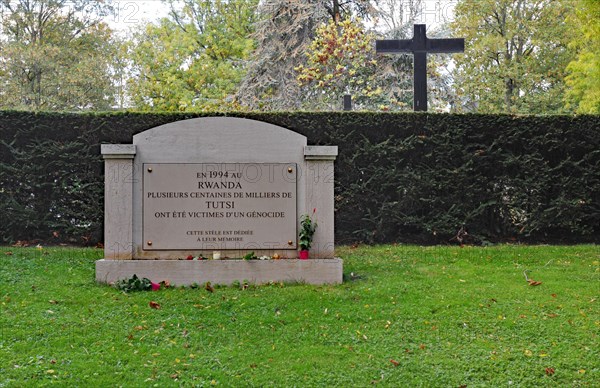 A memorial in Paris' Père Lachaise Cemetery to the Tutsi victims of the genocide in Rwanda in 1994.