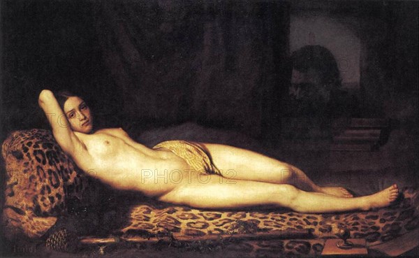 Nude Girl on a Panther Skin 1844 by Felix Trutat