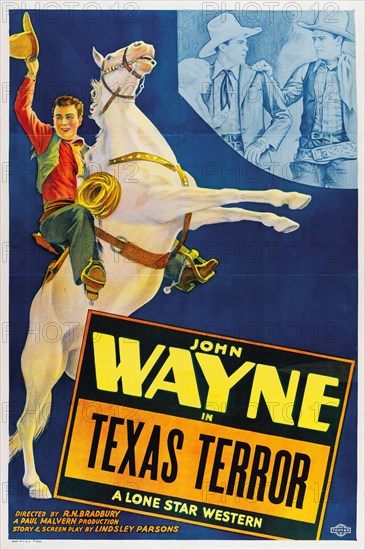 John Wayne in Texas Terror (Monogram, 1935) Vintage Film Poster