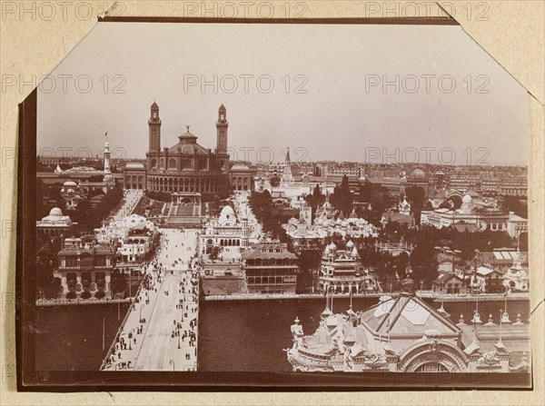 Anonymous. Album of the Universal Exhibition of 1900. General view of Trocadéro. 1900. Museum of Fine Arts of the City of Paris, Petit Palais. Year 1900, Belle Epoque, universal exhibition 1900