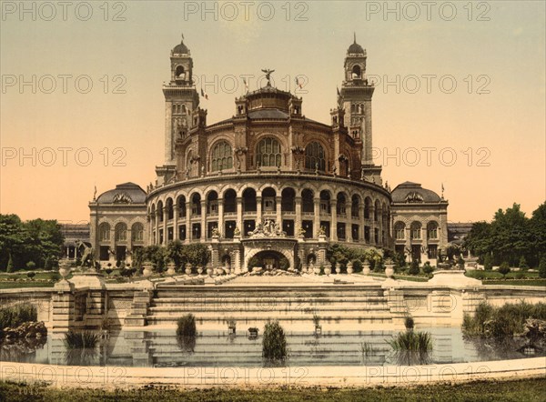 The Trocadero, Exposition Universelle, 1900, Paris, France, between ca. 1890 and ca. 1900., Color, 1890-1900