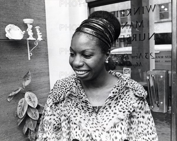 NINA SIMONE (1933-2003) US singer in London in April 1967. Photo Tony Gale