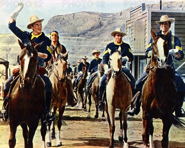 SERGEANTS THREE -1961 UA film with Frank Sinatra at left, Dean Martin at right next to Peter Lawford