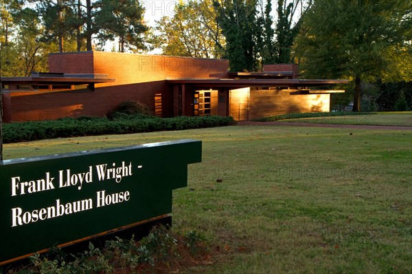 The Rosenbaum House designed by architect Frank Lloyd Wright is a public museum located in Florence, Alabama, USA.