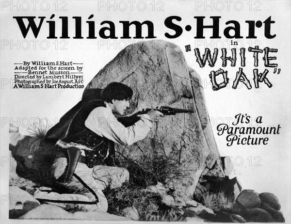 WHITE OAK 1921 Paramount silent Western film with William S Hart